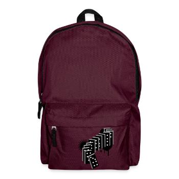 Ein Domino Spiel Graffiti - Rucksack - Burgunderrot - Vorne