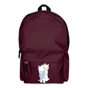 Cute Hugging Cats Back to School - Rucksack - Burgunderrot - Vorne