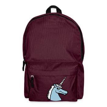 Licorne Cool Guy Sourire Maléfique Cheval de dessin animé - Sac à dos - bordeaux  - Devant