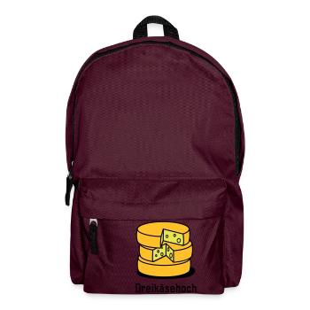 Dreikäsehoch – Die Wortspiel-Geschenkidee! - Rucksack - Burgunderrot - Vorne