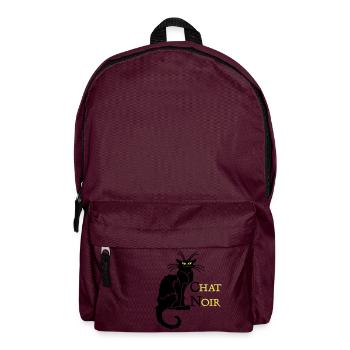 chat noir 'n (text, 2c) - Rucksack - Burgunderrot - Vorne