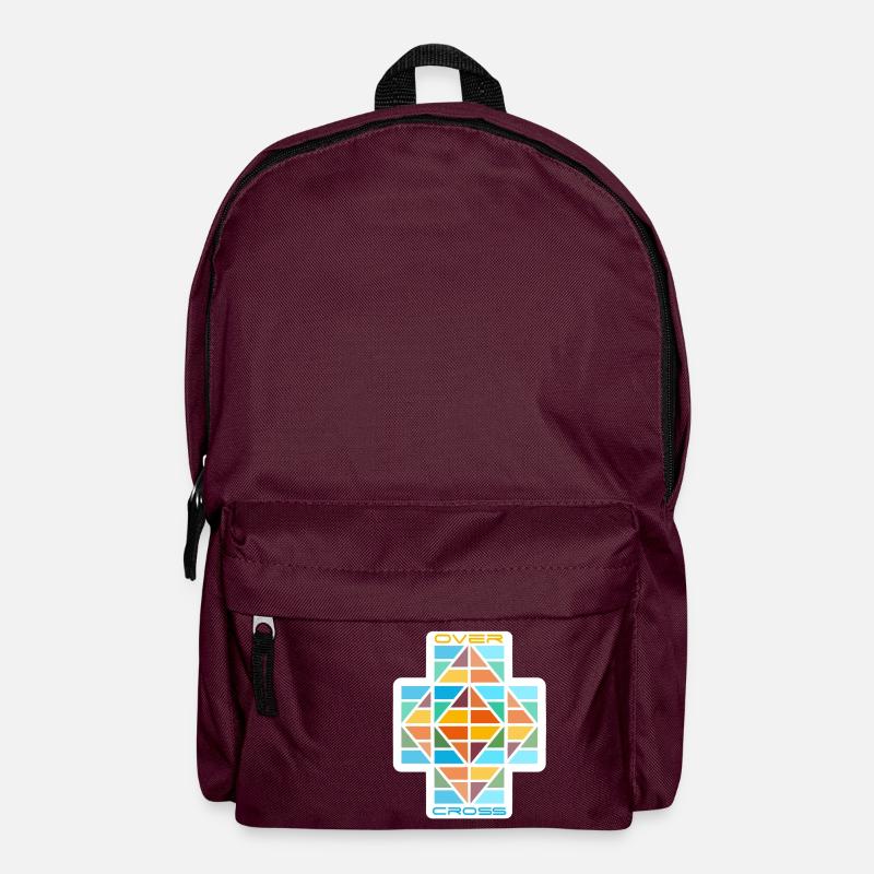 OVER CROSS WHITE - Backpack - burgundy