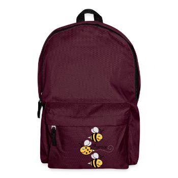 Be different - be yourself - Bee - Bee - 3C - Backpack - burgundy - Front