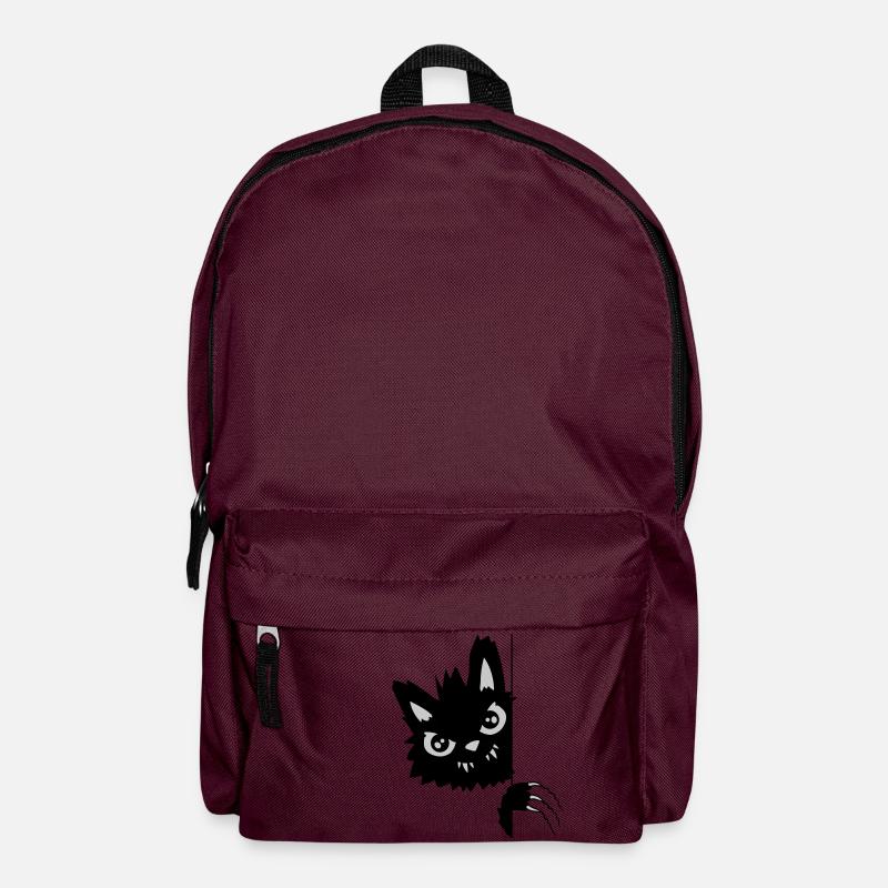 Böse Katze Kratzt - Rucksack - Burgunderrot
