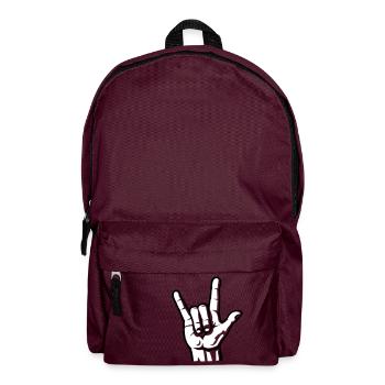Devil Rock Hand - Pommesgabel (short) 2c - Rucksack - Burgunderrot - Vorne