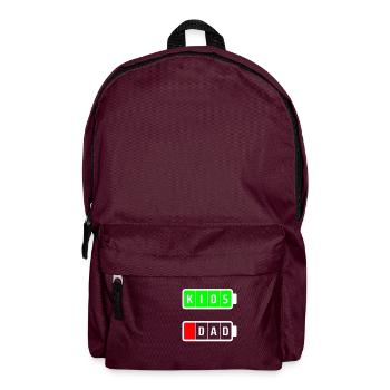 dad kids white - Rucksack - Burgunderrot - Vorne