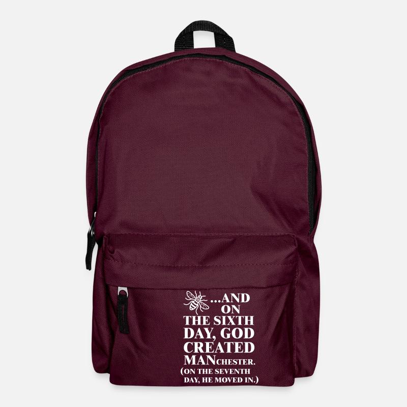 GOD CREATED MANCHESTER - Backpack - burgundy