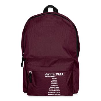 Jobtitel Papa Geschenk Zum vatertag - Rucksack - Burgunderrot - Vorne