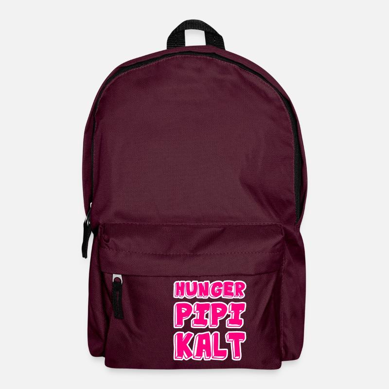 Hunger Pipi Kalt - Rucksack - Burgunderrot