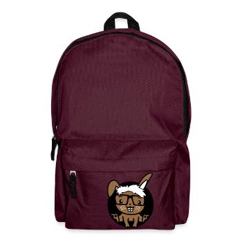 Bunny Nerd Geek Horn-Rimmed Glasses Hole Freak Intelligent - Backpack - burgundy - Front