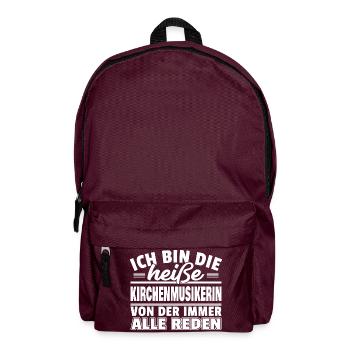 Heiße Kirchenmusikerin - Rucksack - Burgunderrot - Vorne