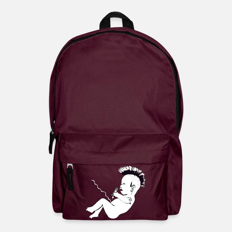 Punks not dead - Backpack - burgundy