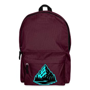Mountain symbol nature - Backpack - burgundy - Front