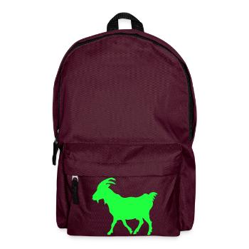 GOAT Goat neon green - Backpack - burgundy - Front