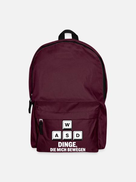 Was einen gealterten PC-Gamer bewegt - WASD - Rucksack - Burgunderrot