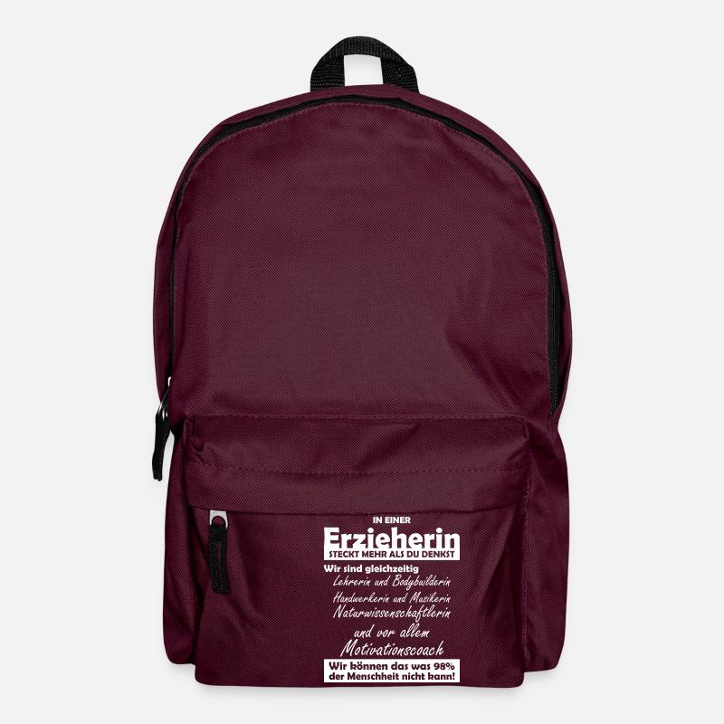 Erzieherin - Rucksack - Burgunderrot