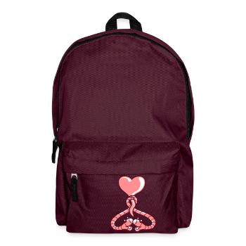 Heart Balloon Worms - Backpack - burgundy - Front
