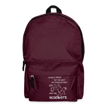Dasschoenstepferdhabich - Rucksack - Burgunderrot - Vorne