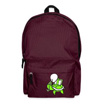 Water Turtle Birthday Party Balloon Hat - Backpack - burgundy - Front