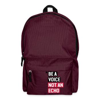 une voix non un écho - idée cadeau - Sac à dos - bordeaux  - Devant