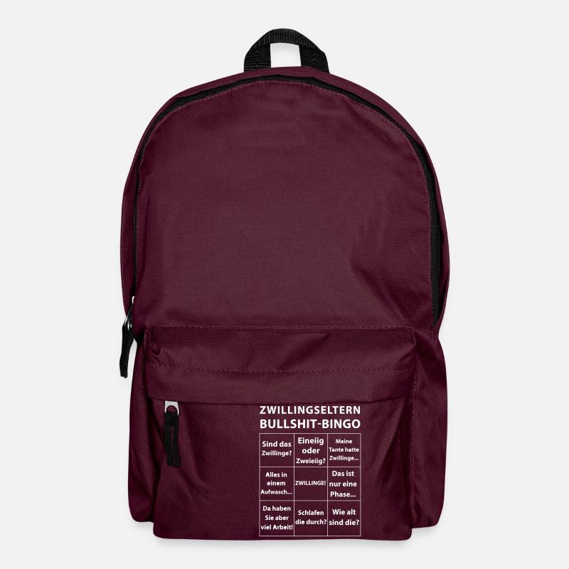 Zwillingseltern Bullshit-Bingo - Rucksack - Burgunderrot