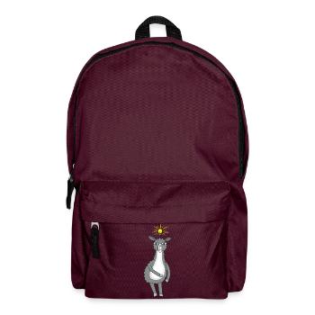 Lama hat eine Idee - Rucksack - Burgunderrot - Vorne