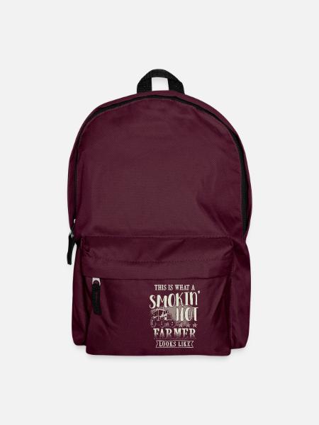 farmer smoking hot farmer - Rucksack - Burgunderrot