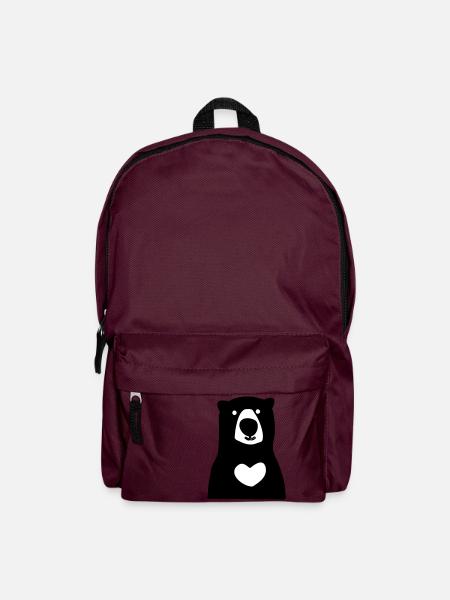 Bär - Rucksack - Burgunderrot