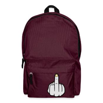 mittelfinger_colors - Rucksack - Burgunderrot - Vorne