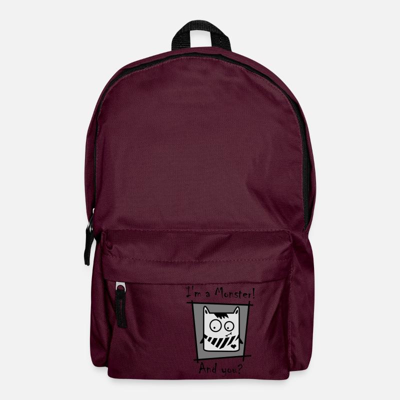 I'm a monster! - Backpack - burgundy