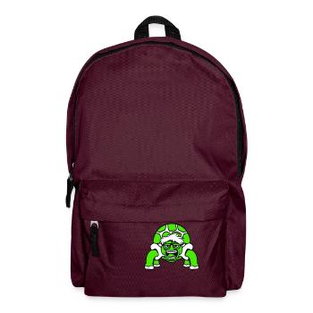 Turtle Nerd Horn-Rimmed Glasses Geek Smart Laughs Cool - Backpack - burgundy - Front