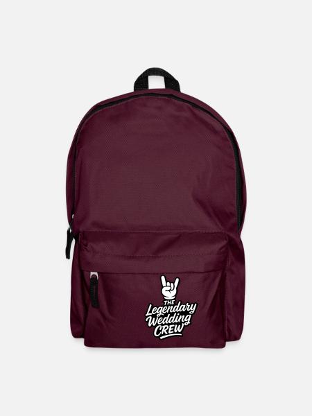 Wedding Crew Wedding Party - Backpack - burgundy