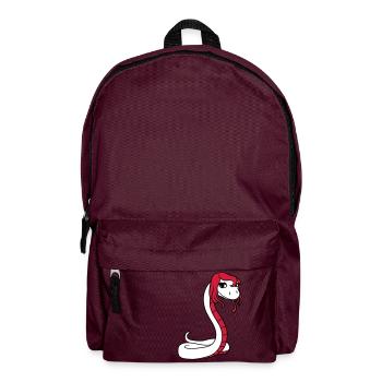 schlange weiblich frau huebsch girl maedchen sexy - Rucksack - Burgunderrot - Vorne
