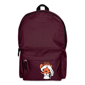 Lapin Princesse Reine Couronne Ondulant De Jolis Cheveux - Sac à dos - bordeaux  - Devant