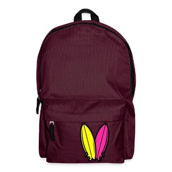 Surfbrett Symbol Surfen - Rucksack - Burgunderrot - Vorne