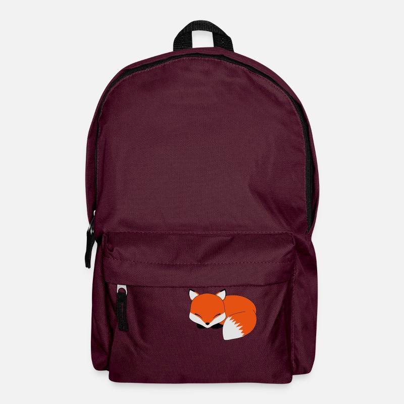 Schlafender Fuchs - Rucksack - Burgunderrot