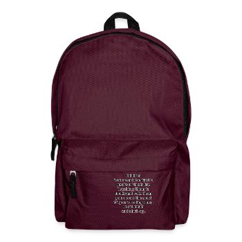 Children teach and then re-teach - Backpack - burgundy - Front