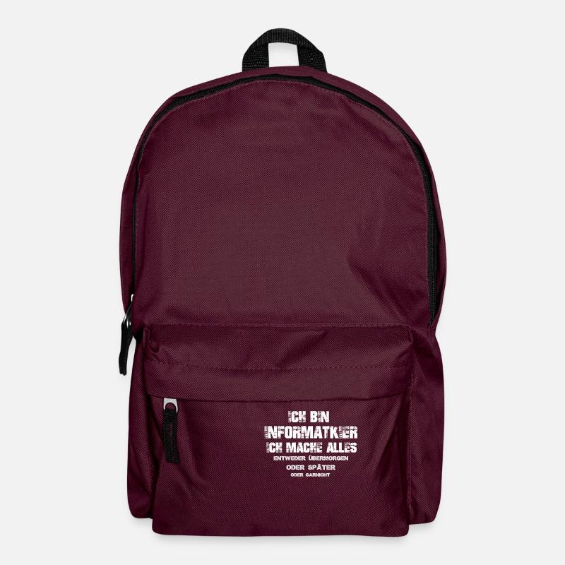 informatiker - Rucksack - Burgunderrot