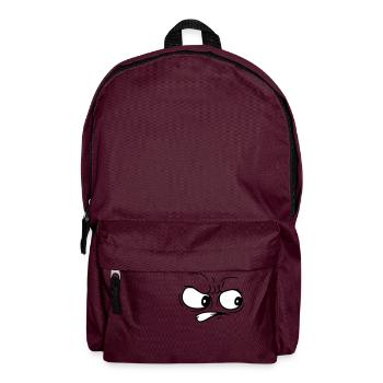 boeses wuetendes gesicht zur seite gucken kopf aug - Rucksack - Burgunderrot - Vorne
