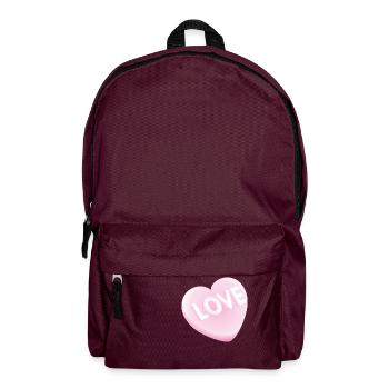 Smiley 'Love' Heart - Rucksack - Burgunderrot - Vorne