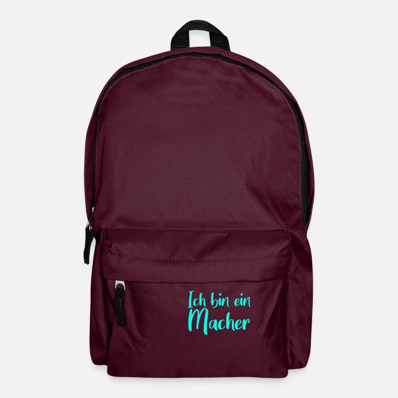 Ich bin ein Macher - Rucksack - Burgunderrot