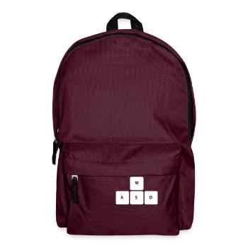 WSAD Gamer Gaming Clavier Gambler Chemise - Sac à dos - bordeaux  - Devant