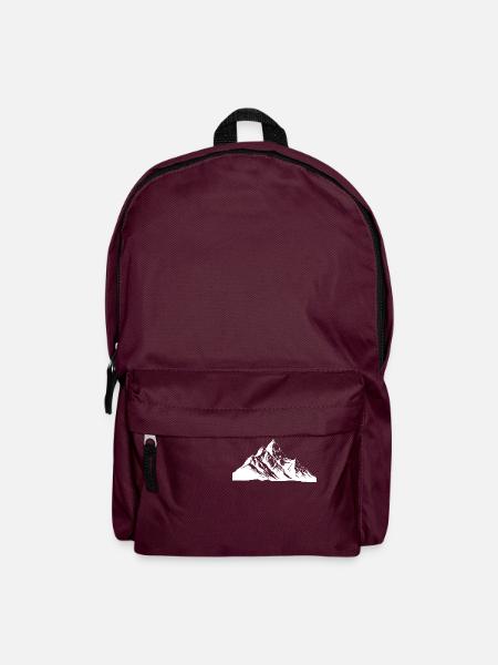 Berge Gipfel - Rucksack - Burgunderrot
