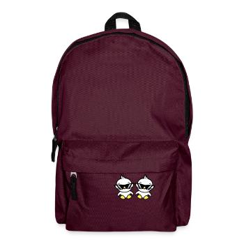 2 Vögel Sonnenbrille Cool sitzen zwei Freunde Crew - Rucksack - Burgunderrot - Vorne