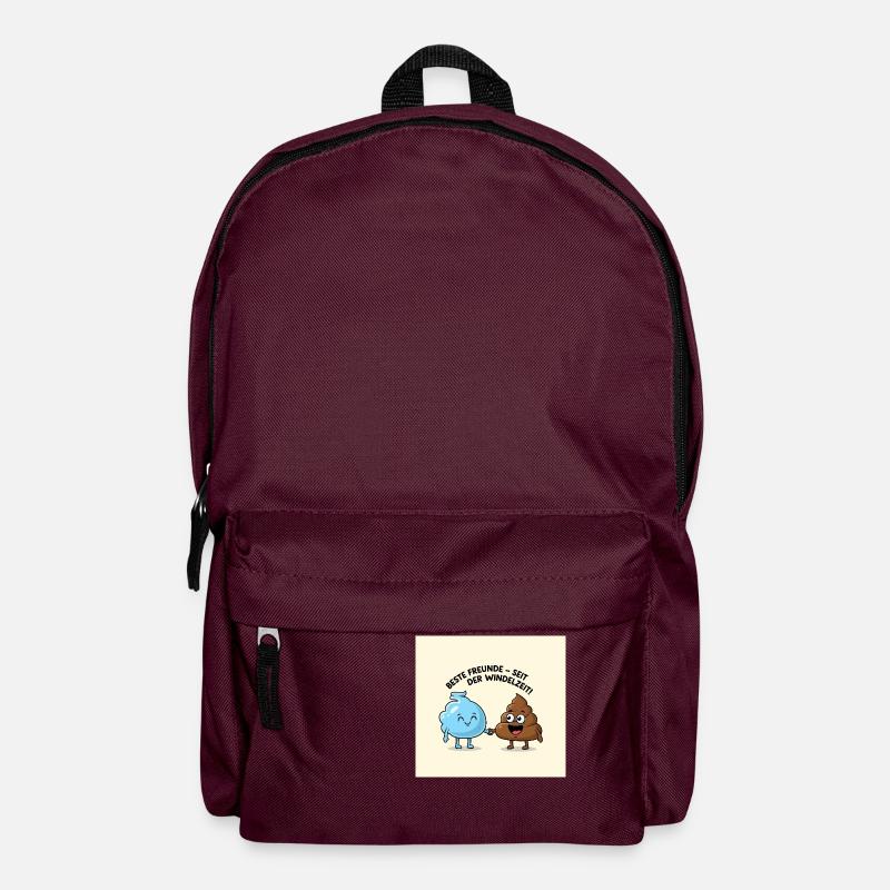 Freunde - Rucksack - Burgunderrot