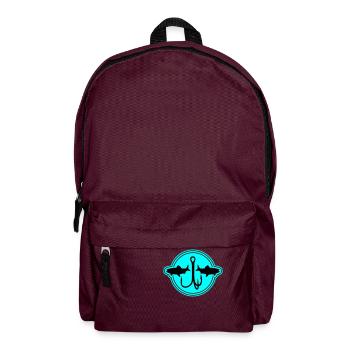 Fishing Symbol Fish Hook - Backpack - burgundy - Front