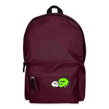 2 Caterpillar Mom Dad Child Family Mother Father Cute - Backpack - burgundy - Front