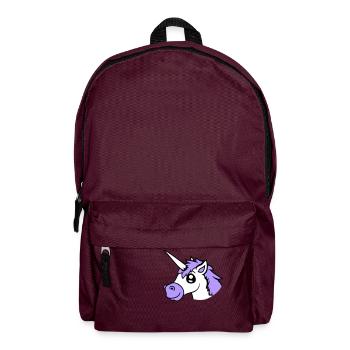 licorne sourit assez sympathique cheval de dessin animé - Sac à dos - bordeaux  - Devant