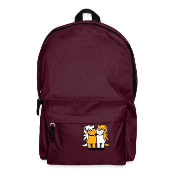 2 Pferde Mann Frau Liebespaar Freunde Liebe Team - Rucksack - Burgunderrot - Vorne