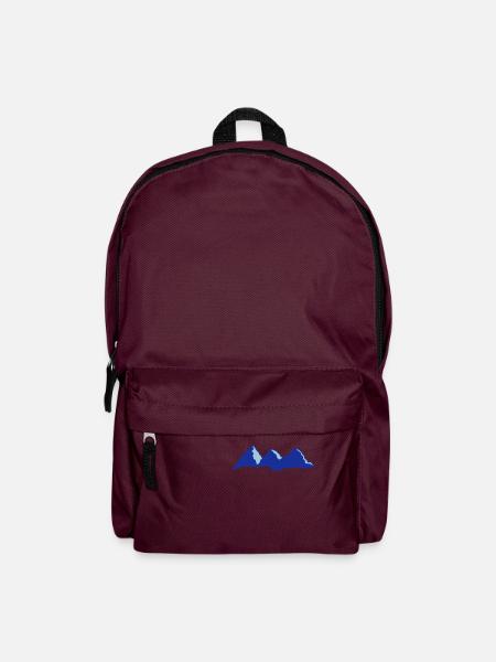 Mountain Highlander Zeichnungsvektor - Rucksack - Burgunderrot
